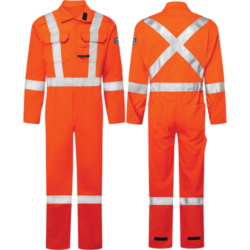Combinaisons Avenger, 7 oz, Taille 42, Orange haute visibilit&eacute; Rock Safety Industrial Ltd