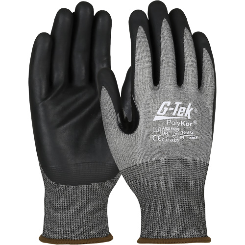 G-Tek&reg; Cut-Resistant Gloves with Touchscreen Capability, Size 2X-Large, 18 Gauge, Foam Nitrile Coated, PolyKor&reg; Shell, ASTM ANSI Level A4/EN 388 Level D Rock Safety Industrial Ltd