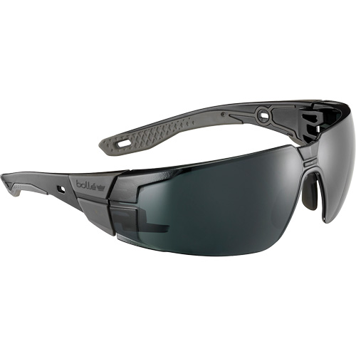 Lunettes de s&eacute;curit&eacute; RUSH+ 2.0 avec monture noire et grise, M/G, Lentille Gris/5,0, Antibu&eacute;e/Anti-&eacute;gratignures, ANSI Z87+ Rock Safety Industrial Ltd