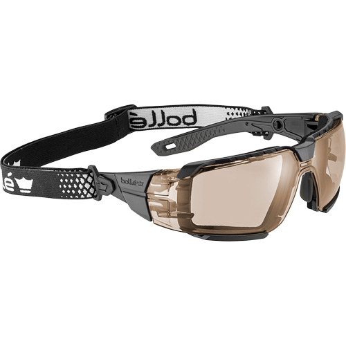 Lunettes de s&eacute;curit&eacute; RUSH+ 2.0 XP avec monture noire et grise, M/G, Lentille Cuivre, Antibu&eacute;e/Anti-&eacute;gratignures, ANSI Z87+ Rock Safety Industrial Ltd