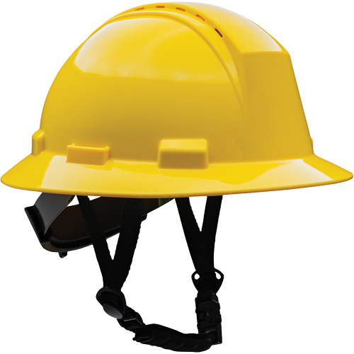 Kilimanjaro Full Brim Safety Helmet with HDPE Shell, Meets CSA Type 2, Ratchet Suspension, Vented Rock Safety Industrial Ltd