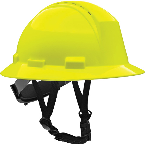 Casque de s&eacute;curit&eacute; &agrave; bord complet Kilimanjaro avec coque en PEHD, R&eacute;pond aux normes CSA type 2, Suspension Rochet, Ventil&eacute; Rock Safety Industrial Ltd