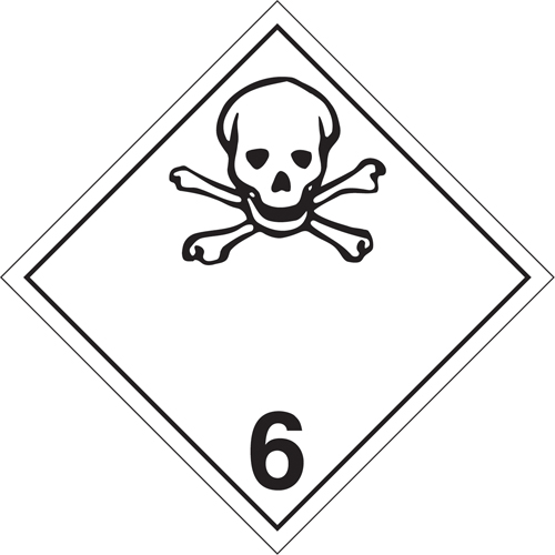 Toxic Materials TDG Placard, Tagboard Rock Safety Industrial Ltd