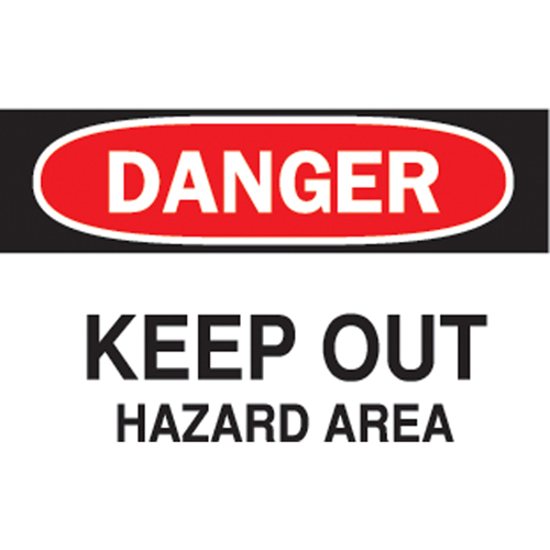 Enseigne  Keep Out , 10" x 14", Aluminium, Anglais Rock Safety Industrial Ltd