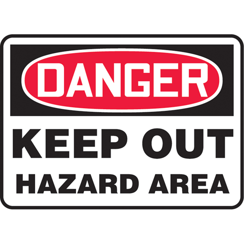 Enseigne  Keep Away , 10" x 14", Vinyle, Anglais Rock Safety Industrial Ltd