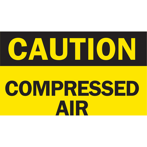 Enseigne  Compressed Air , 7" x 10", Aluminium, Anglais Rock Safety Industrial Ltd