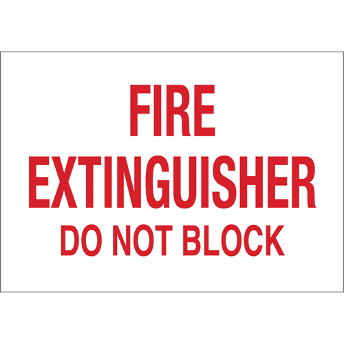 Enseigne  Fire Extinguisher , 10" x 14", Plastique, Anglais Rock Safety Industrial Ltd