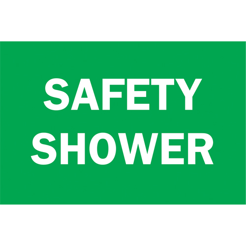 Enseigne  Safety Shower , 10" x 14", Vinyle, Anglais Rock Safety Industrial Ltd