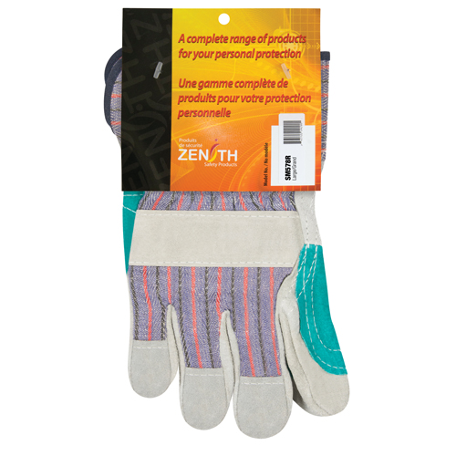 Gants d'ajusteur avec paume double, Grand, Paume en Cuir de vache refendu, Doublure en Coton Rock Safety Industrial Ltd