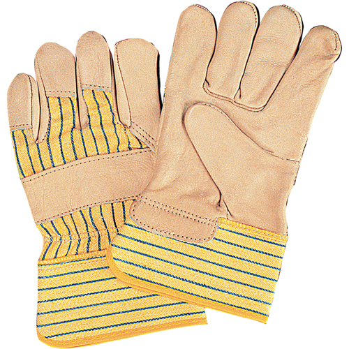 Standard-Duty Dry-Palm Fitters Gloves, Medium, Grain Cowhide Palm, Cotton Inner Lining Rock Safety Industrial Ltd