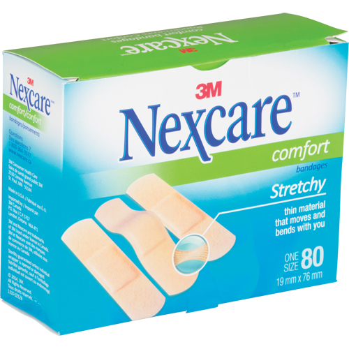 Nexcare Comfort Strips, Rectangular/Square, 3", Fabric, Sterile Rock Safety Industrial Ltd