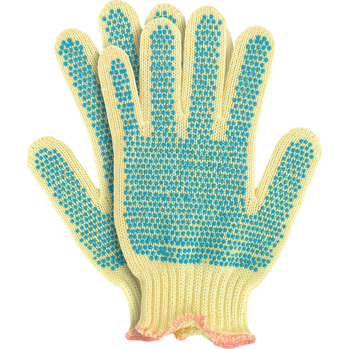 Gants en tricot avec pois, Taille Petit/7, Calibre 7, Rev&ecirc;tement PVC, Enveloppe en Kevlar, ANSI/ISEA 105 niveau 2 Rock Safety Industrial Ltd