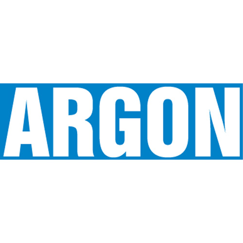Marqueurs de tuyau "Argon", Autocollant, 2-1/2" h x 12" la, Blanc/bleu Rock Safety Industrial Ltd