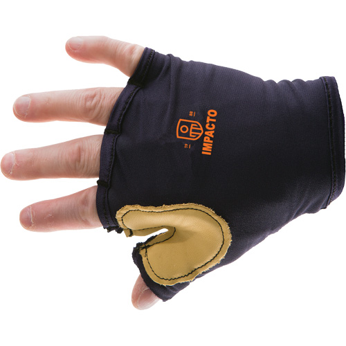 Anti-Impact Tool Grip Fingerless Right-Hand Glove, Size X-Small, Grain Leather Palm Rock Safety Industrial Ltd