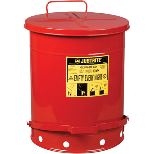 Contenants pour d&eacute;chets huileux, Homologu&eacute; FM/List&eacute; UL, 14 gal. US, Rouge Rock Safety Industrial Ltd