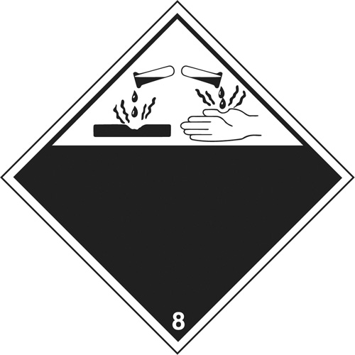 Plaque-&eacute;tiquette TMD mati&egrave;res corrisives, Plastique Rock Safety Industrial Ltd