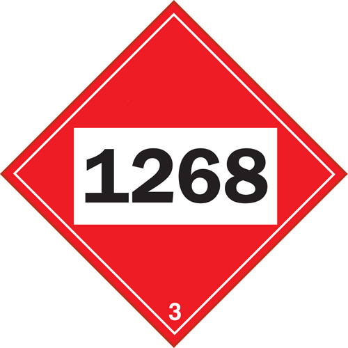 1268 Petroleum Distillates TDG Placard, Plastic Rock Safety Industrial Ltd