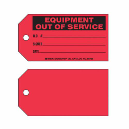 &eacute;tiquettes Equipment Out of Service, Papier, 5-3/4" la x 3" h, Anglais Rock Safety Industrial Ltd