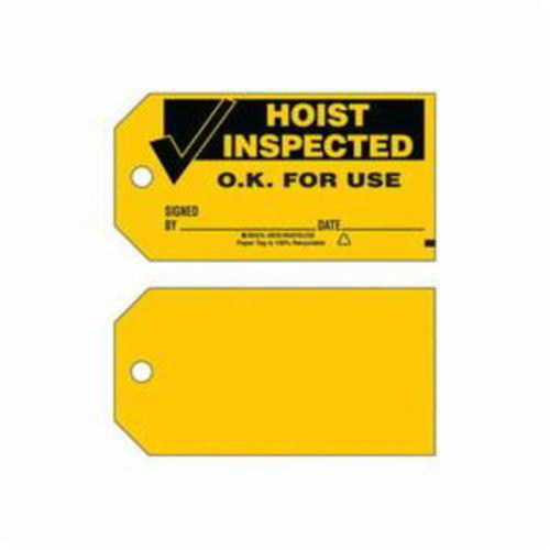 &eacute;tiquettes Hoist Inspected, Papier, 5-3/4" la x 3" h, Anglais Rock Safety Industrial Ltd