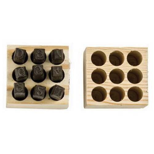 Number Steel Stamp Punch Set, # 4/6/3/2/1/8/9/7/5, 1/4" Rock Safety Industrial Ltd