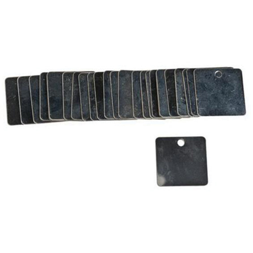 Blank Square Valve Tags, Steel, 1-1/2" W x 1-1/2" H Rock Safety Industrial Ltd