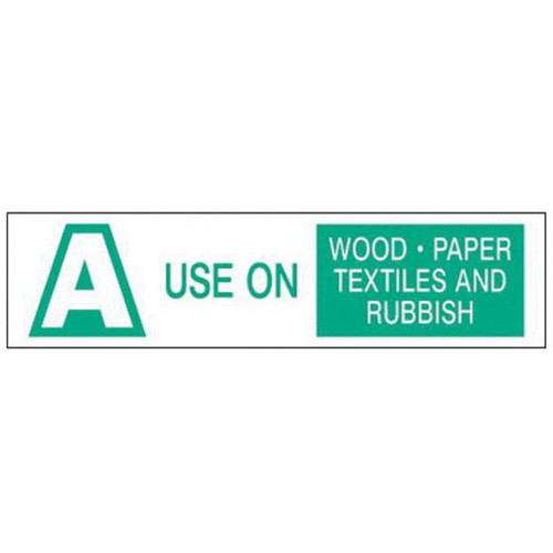 "A Use on Wood Paper Textiles and Rubbish" Labels, 6" L x 1-1/2" W, Green on White Rock Safety Industrial Ltd