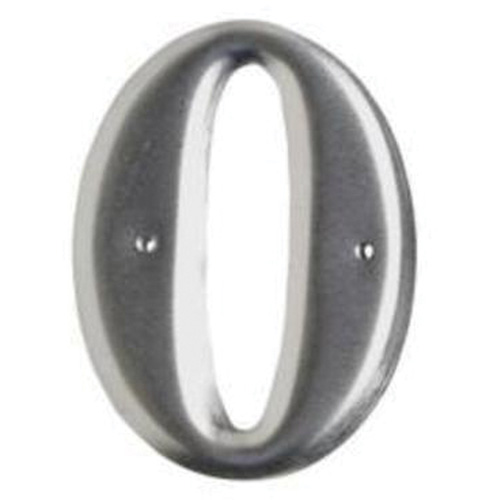 &eacute;tiquettes de lettres et chiffres emboss&eacute;s en aluminium, 0, 3" h, Argent Rock Safety Industrial Ltd