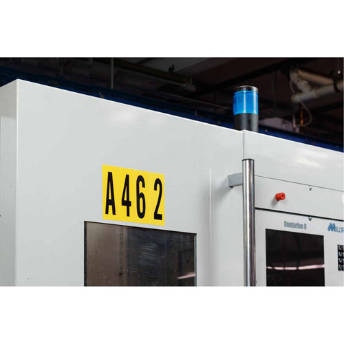 &eacute;tiquettes de lettres & chiffres individuels repositionnables, Vierge, 3" h, Jaune Rock Safety Industrial Ltd