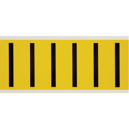 &eacute;tiquettes de lettres et chiffres individuels repositionnables, I, 3" h, Noir sur jaune Rock Safety Industrial Ltd