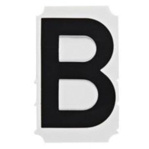 &eacute;tiquettes de lettres et chiffres gothiques individuels Quick-Align, B, 1" h, Noir Rock Safety Industrial Ltd