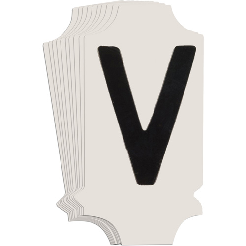 &eacute;tiquettes de lettres & chiffres gothiques individuels Quick-Align, V, 1" h, Noir Rock Safety Industrial Ltd