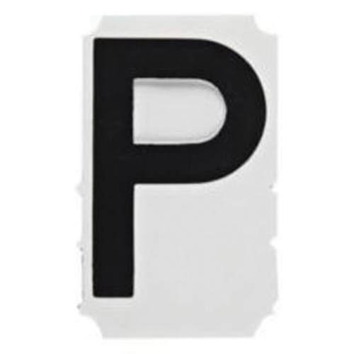 &eacute;tiquettes de lettres & chiffres gothiques individuels Quick-Align, P, 2" h, Noir Rock Safety Industrial Ltd