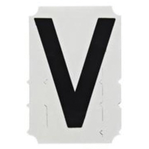 &eacute;tiquettes de lettres & chiffres gothiques individuels Quick-Align, V, 2" h, Noir Rock Safety Industrial Ltd
