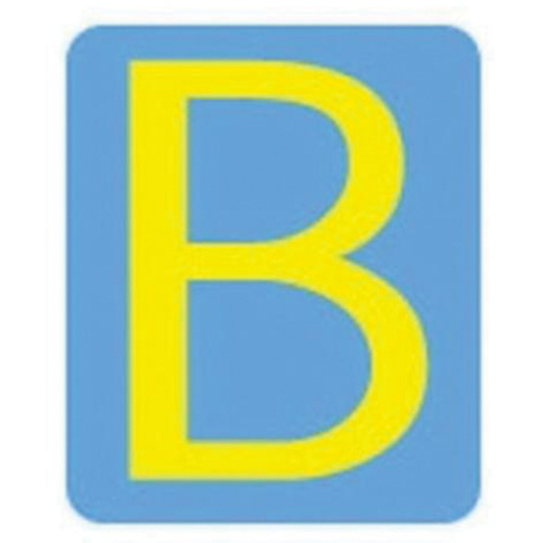 &eacute;tiquettes de lettres et chiffres gothiques individuels Quick-Align, B, 2" h, Jaune Rock Safety Industrial Ltd