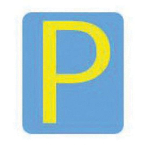 &eacute;tiquettes de lettres & chiffres gothiques individuels Quick-Align, P, 2" h, Jaune Rock Safety Industrial Ltd