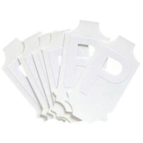 &eacute;tiquettes de lettres & chiffres gothiques individuels Quick-Align, P, 2" h, Blanc Rock Safety Industrial Ltd