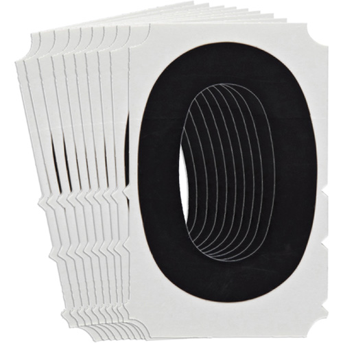 &eacute;tiquettes de lettres & chiffres gothiques individuels Quick-Align, O, 3" h, Noir Rock Safety Industrial Ltd