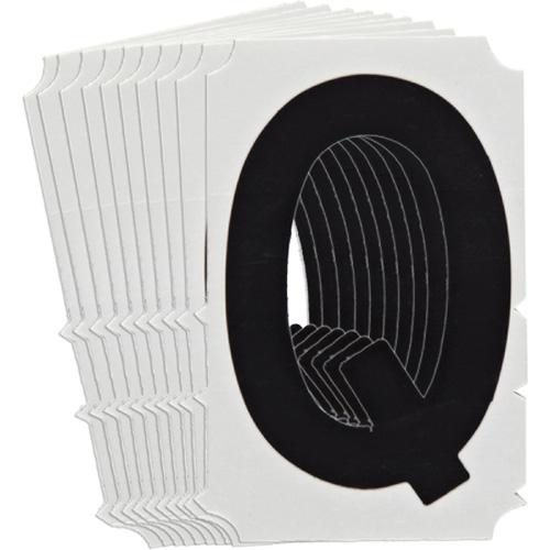 &eacute;tiquettes de lettres & chiffres gothiques individuels Quick-Align, Q, 3" h, Noir Rock Safety Industrial Ltd