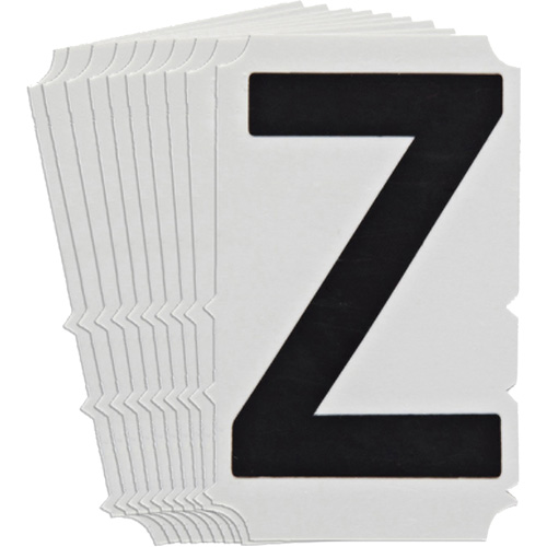 &eacute;tiquettes de lettres & chiffres gothiques individuels Quick-Align, Z, 3" h, Noir Rock Safety Industrial Ltd