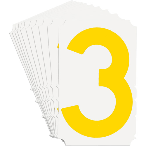 &eacute;tiquettes de lettres et chiffres gothiques individuels Quick-Align, 3, 3" h, Jaune Rock Safety Industrial Ltd