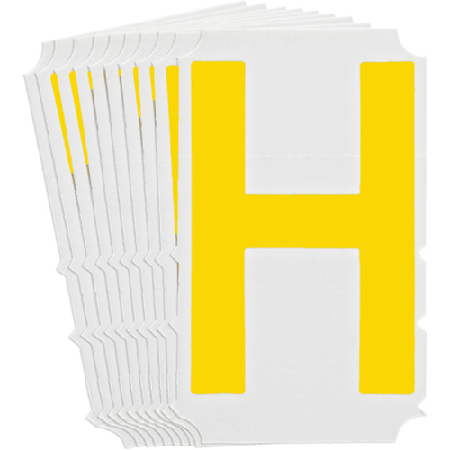 &eacute;tiquettes de lettres et chiffres gothiques individuels Quick-Align, H, 3" h, Jaune Rock Safety Industrial Ltd