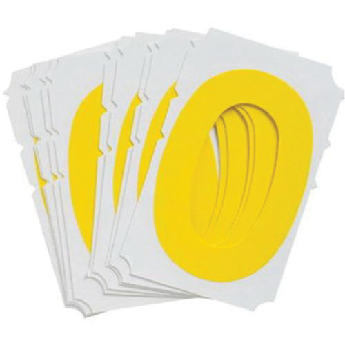 &eacute;tiquettes de lettres & chiffres gothiques individuels Quick-Align, O, 3" h, Jaune Rock Safety Industrial Ltd
