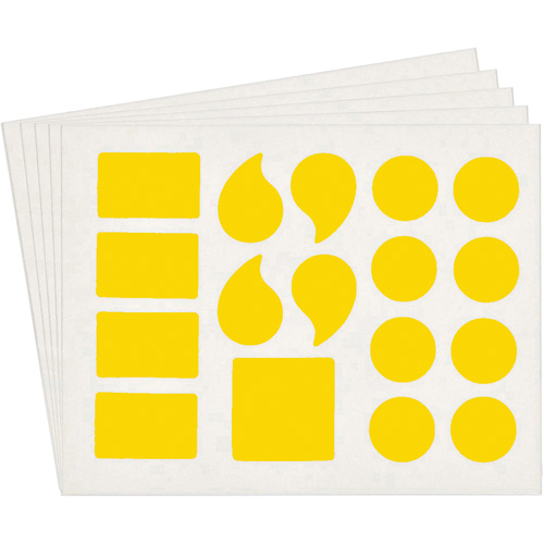 &eacute;tiquettes de lettres & chiffres gothiques individuels Quick-Align, Ponctuation assortie, 2" h, Jaune Rock Safety Industrial Ltd