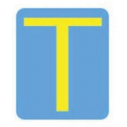 &eacute;tiquettes de lettres & chiffres gothiques individuels Quick-Align, T, 3" h, Jaune Rock Safety Industrial Ltd