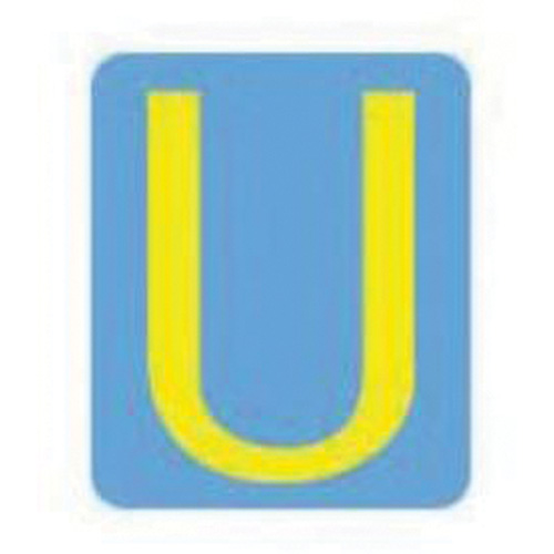 &eacute;tiquettes de lettres & chiffres gothiques individuels Quick-Align, U, 3" h, Jaune Rock Safety Industrial Ltd