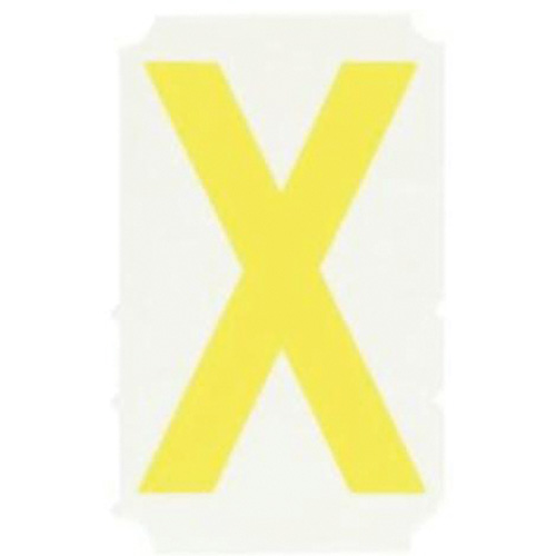 &eacute;tiquettes de lettres & chiffres gothiques individuels Quick-Align, X, 3" h, Jaune Rock Safety Industrial Ltd