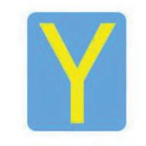 &eacute;tiquettes de lettres & chiffres gothiques individuels Quick-Align, Y, 3" h, Jaune Rock Safety Industrial Ltd