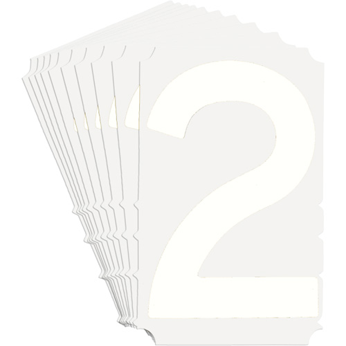 &eacute;tiquettes de lettres et chiffres gothiques individuels Quick-Align, 2, 3" h, Blanc Rock Safety Industrial Ltd