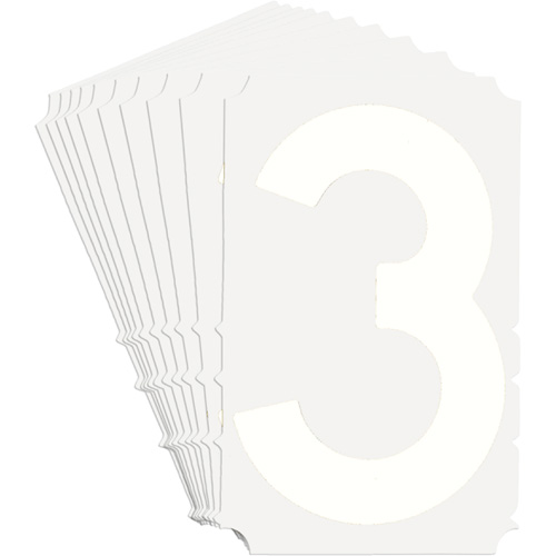 &eacute;tiquettes de lettres et chiffres gothiques individuels Quick-Align, 3, 3" h, Blanc Rock Safety Industrial Ltd