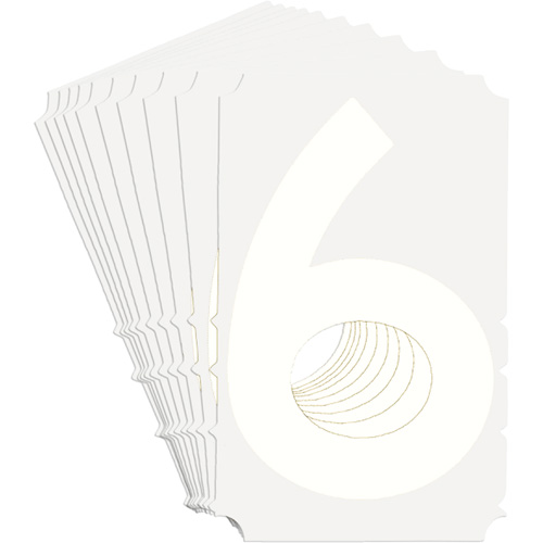 &eacute;tiquettes de lettres et chiffres gothiques individuels Quick-Align, 6, 3" h, Blanc Rock Safety Industrial Ltd